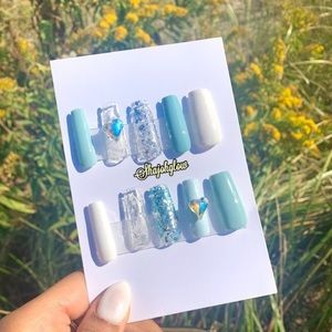 Cinderella Glass Slipper Press On Nails ✨❄️